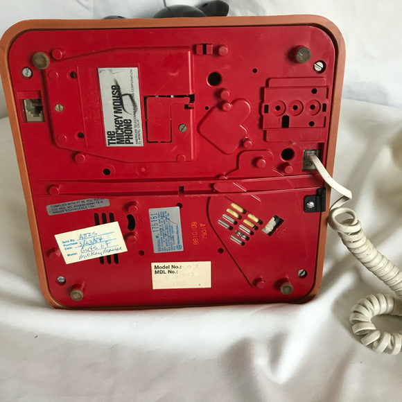 Mickey Mouse Walt Disney Vintage Rotary Dial Telephone 1976 - Picture 6 of 6